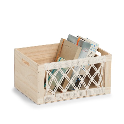 Aufbewahrungskiste "Boho", Holz. Länge: 350 mm. Breite: 250 mm. Höhe: 180 mm