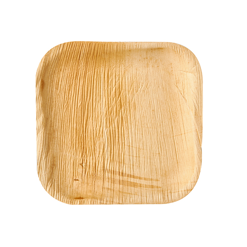 6 Teller, Palmblatt "pure" eckig 18 cm x 18 cm x 1,5 cm von PAPSTAR