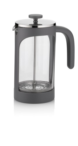 KELA Kaffeebereiter Verona Glas grau 16,0x21,0cm 10,0cmØ 1,0l