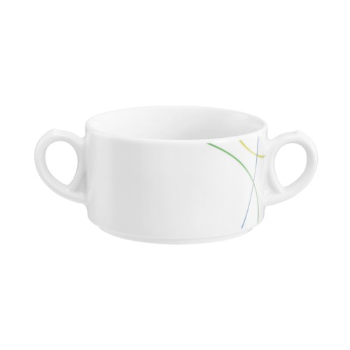 Seltmann Obere zur Suppentasse 0,30 l, rund, Form: Community, Dekor: 57403 Green Line, hohe Kantenschlagfestigkeit, Made in Germany