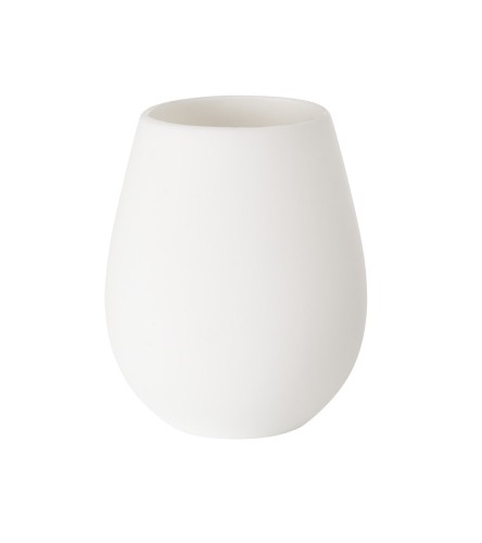 DUNI Silikon Kerzenhalter Tropical 103 x 85 mm, Silikon, weiß