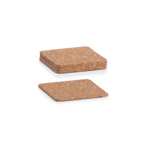 Zeller Kork-Glasuntersetzer-Set, 6-tlg. 95 x 95 mm