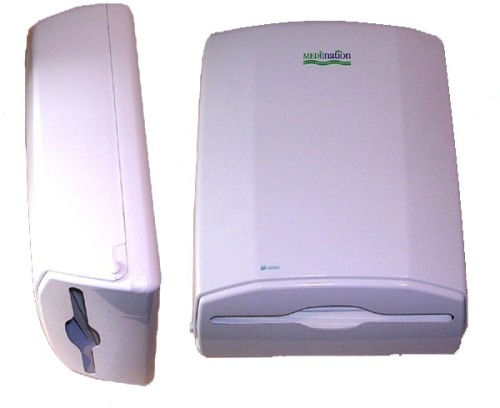 MEDInation Handtuchspender, Material: Kunststoff, Farbe: weiss, Maße: 365 x 275 x 130 mm.