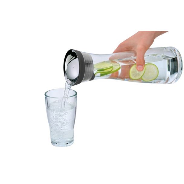Wasserkaraffe Basic 1 Liter mit Schwingdeckel Höhe 29 cm