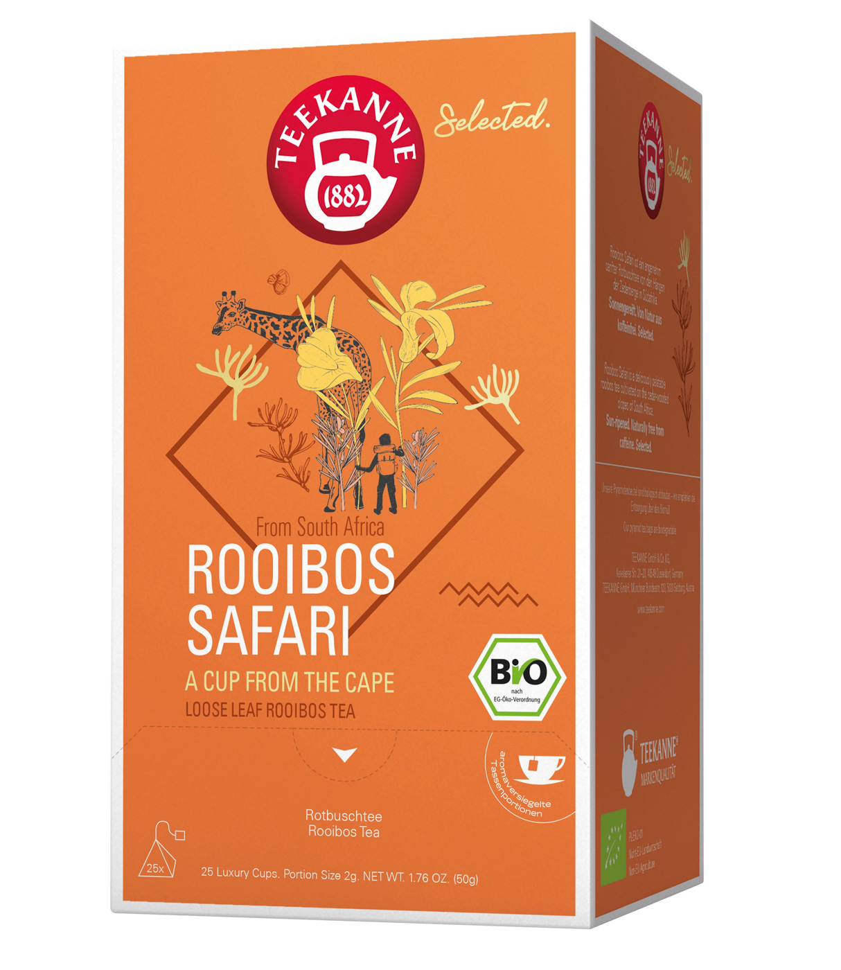 Teekanne Bio Luxury Cup Rooibos Safari, Inhalt: 25 Beutel - Glasportion.