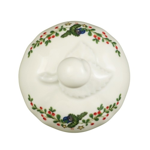 Seltmann Deckel zur Teekanne 6 Personen, Form: Marieluise, Glasur: elfenbein, Dekor: 43607 Weihnachten