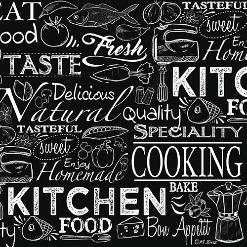 20 Servietten, 3-lagig 1/4-Falz 33 cm x 33 cm "Kitchen" von PAPSTAR