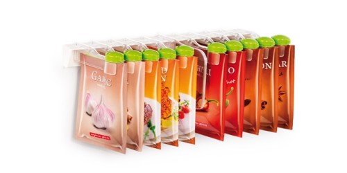 Dosierverschlüsse für die Gewürztüten SEASON 10 St., mit Aufhängeleiste