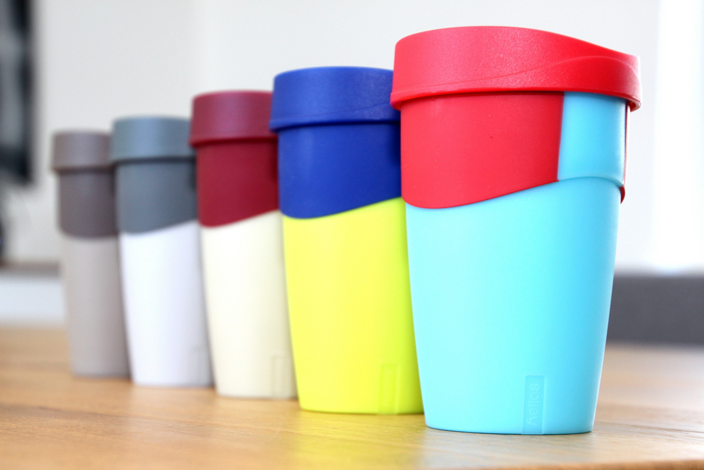 Helios Waycup Mehrwegkaffeebecher Tropic Gelb, Spülmaschinenfest, aus super-strapazierfähigem PP, Natürlich BPA-Frei, im Einzelkarton