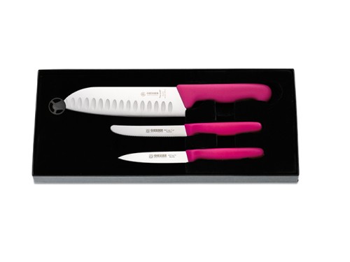 Küchenmesser-Set 3-tlg. pink Giesser - Made in Germany