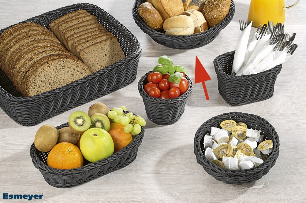 Korb SERENADO, rund Ø 29 cm, Höhe: 7 cm Polypropylen, schwarz