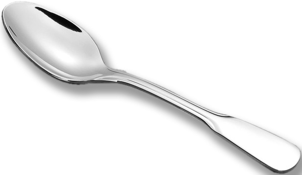 Kaffeelöffel GINA, Edelstahl 18/10, poliert, Länge: 13,6 cm. Klassische Spatenform in 2,2 mm Materialstärke.