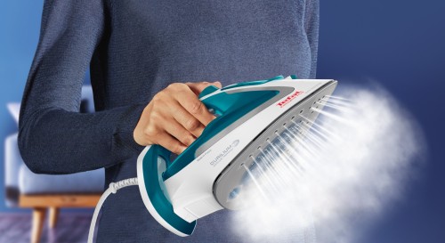 TEFAL EASYGLISS PLUS Dampfbügeleisen für Kleidung Durilium Airglide Bügelsohle 2500 W für schnelles Aufheizen Bügeleisen mit 45 g/Min. kontinuierliche
