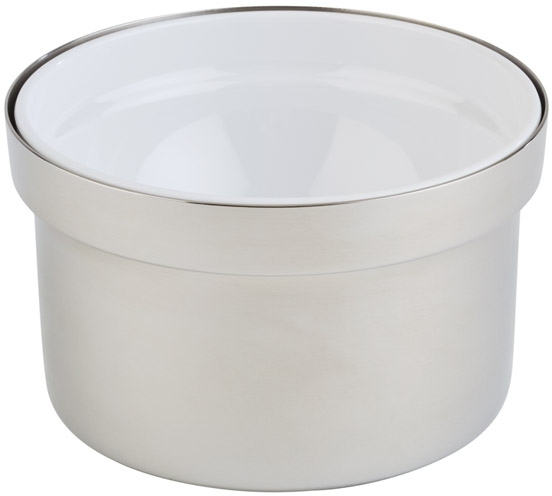 Schale -BRIDGE- Ø 14 cm, H: 8,5 cm 18/8 Edelstahl außen poliert, innen mattiert spülmaschinengeeignet