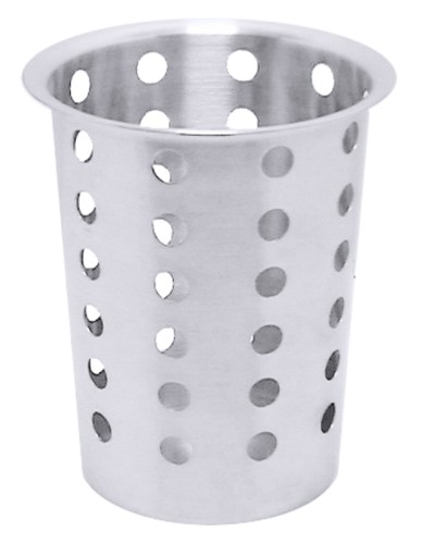 Besteckköcher perforiert, aus Edelstahl 18/10, hochglänzend poliert, schwere Qualität, für Besteckbehälter 283 und 284 geeignet