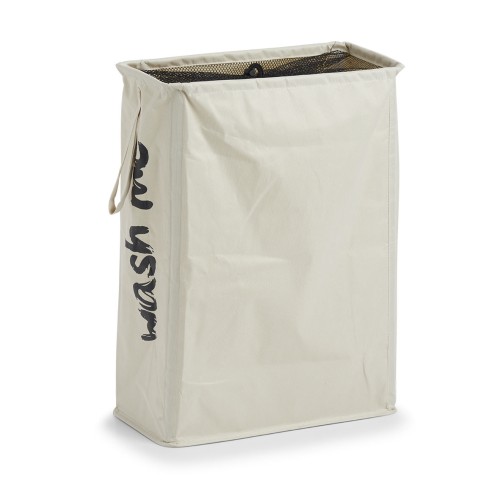 Wäschesammler "Wash me", Polyester, beige. Länge: 200 mm. Breite: 400 mm. Höhe: 560 mm