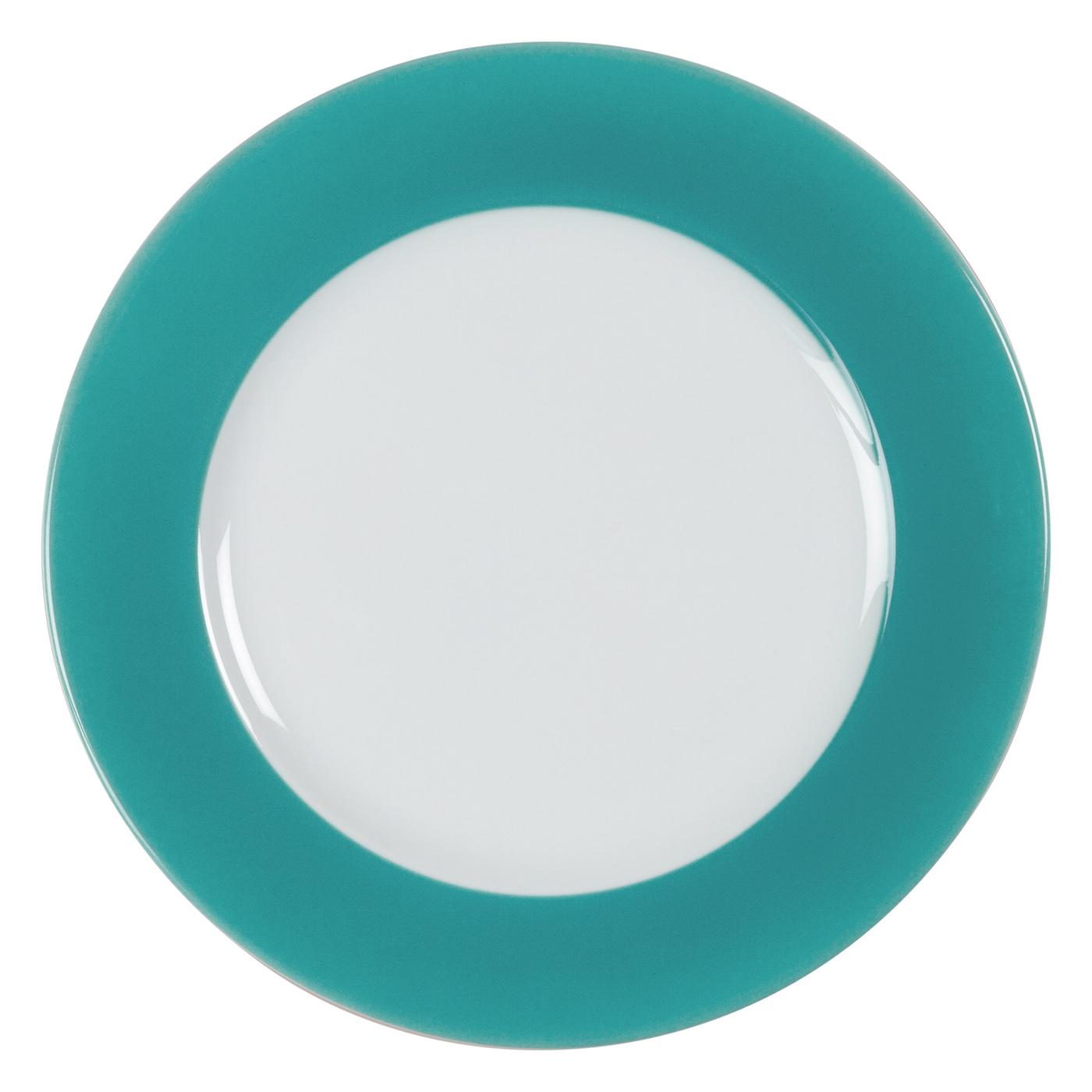 Teller flach 31,5 cm - Form: Table Selection -, Dekor 79924 petrol - aus Porzellan. Hersteller:, Eschenbach. "Made in Germany".