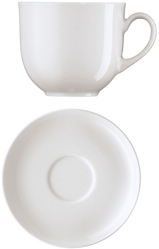 Arzberg Kaffeetasse 2-tlg. Form 1382 Weiss
