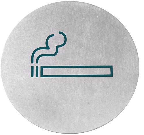 HENDI Wandschilder rund - Ø160 mm Rauchen - groß