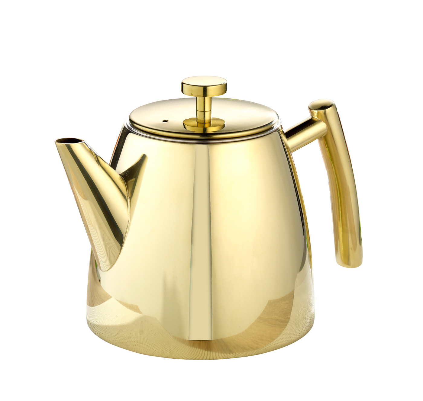 Teekanne BRIGHTON, Inhalt: 1,2 Liter, mit PVD-Beschichtung, Farbe: Champagner. aus Edelstahl 18/10, poliert.