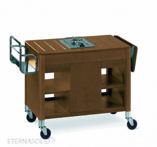 ETERNASOLID® Flambierwagen DRAGON - Nussbaum, einflammig