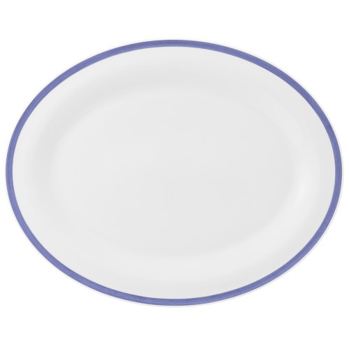 Seltmann Platte oval 35 cm, oval, Form: Community, Dekor: 57395 Pinselband 3, hohe Kantenschlagfestigkeit, Made in Germany