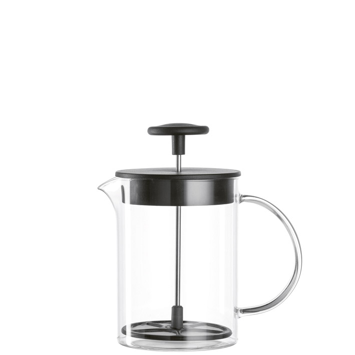 Leonardo Milchaufschäumer Caffè per me hitzebeständiges Klarglas Größe: 12,6 x 12,6 x 19,3 cm