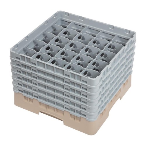 Cambro Gläserspülkorb beige mit 25 Fächern max Glashöhe 29,8cm. Dieser Gläserspülkorb bietet optimalen Schutz für Ihre