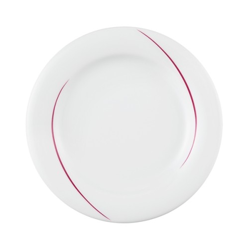 Seltmann Teller flach 17 cm Fahne, Form: Laguna, Dekor: 34622 bordeaux Flanken