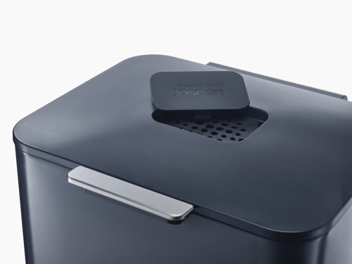 Joseph Joseph IntelligentWaste Totem Max 60 - Abfallbehälter mit separater Recycling-Einheit, inkl. Biomüll-Caddy, 60 Liter -
