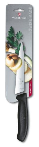 Victorinox SwissClassic, Officemesser, normaler Sch., 15cm, schwarz, Blister