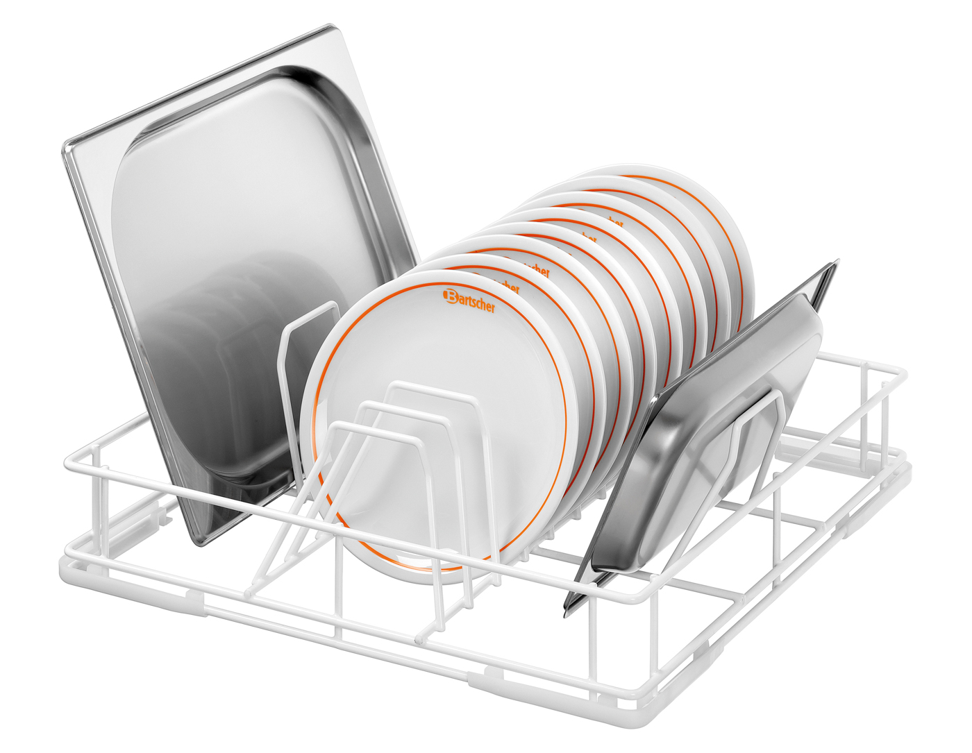 Bartscher Tellerkorb 400x400x120 | Innenhöhe: 52mm | Maße: 40 x 40 x 12,0 cm. Gewicht: 1,6 kg