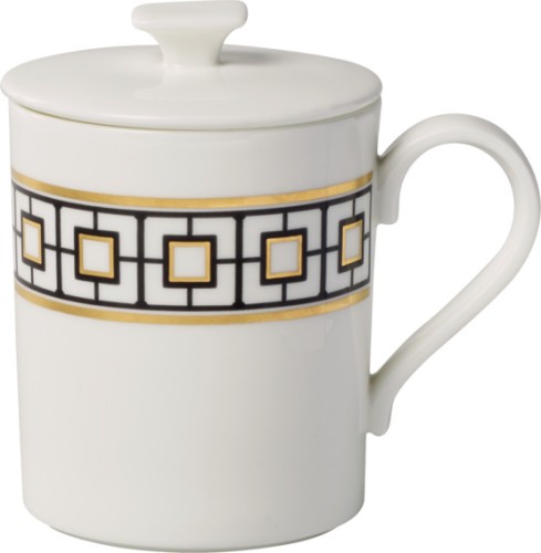 Villeroy & Boch Becher mit Deckel, 11,5 x 8,5 x 11 cm, Serie MetroChic Gifts, Inhalt: 0,32 Liter