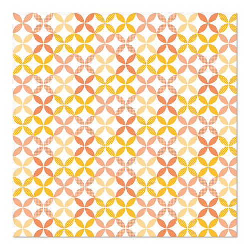 30 Servietten, 3-lagig 1/4-Falz 33 cm x 33 cm orange "Graphic" von PAPSTAR