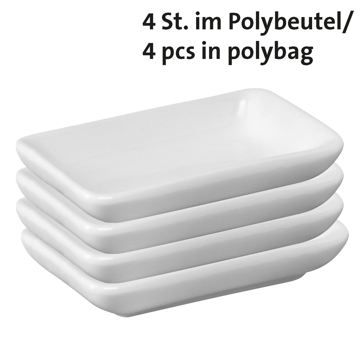 4 Keramikschälchen »Tapas + Friends«, rechteckig, 7,8 x 5 x 1,5 cm