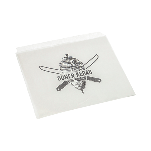 1000 Döner-Kebab-Tüten 16 cm x 16 cm weiss von PAPSTAR
