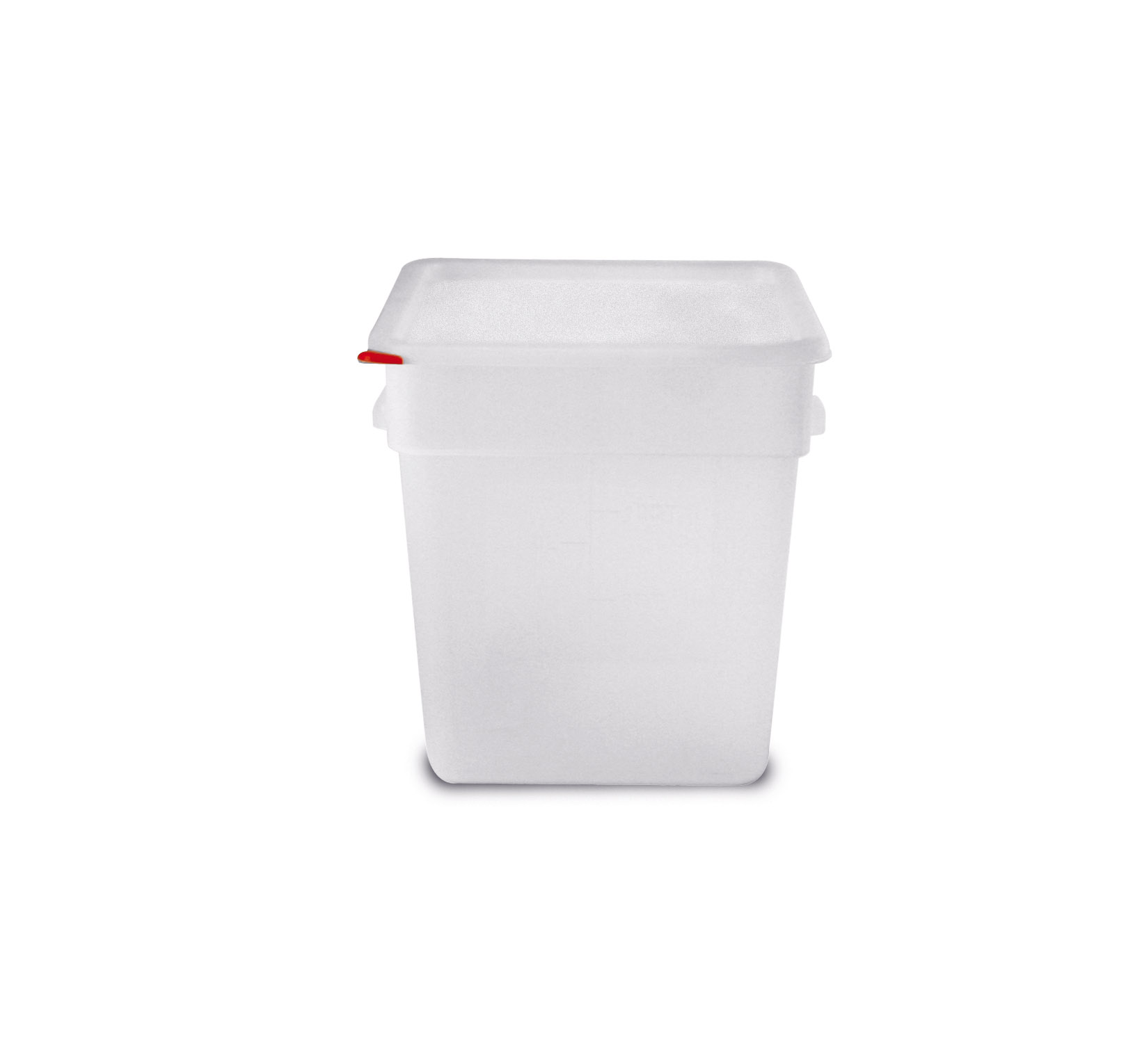 ARAVEN quadratischer Behälter aus Polypropylen mit Deckel und 18 Liter Fassungsvermögen, durchsichtig