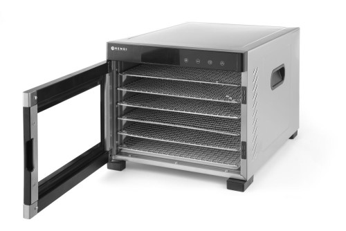 Dörrautomat Profi Line, 6 Gitter, Edelstahl-Gehäuse. Zum Trocknen von Obst, Gemüse, Kräutern, Fleisch, Fisch, etc!