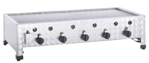 NEUMÄRKER Gas-Kombi-Tischbräter - 5 Brenner nur für Propan-/Butangas 980x530x280 mm