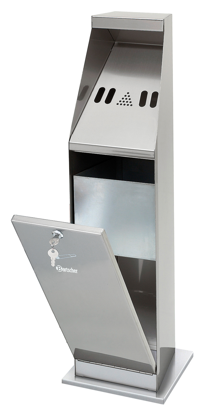 Bartscher Standascher, silber | Inhalt: 5,5 Liter| Maße: 24 x 24 x 87,0 cm. Gewicht: 8,5 kg