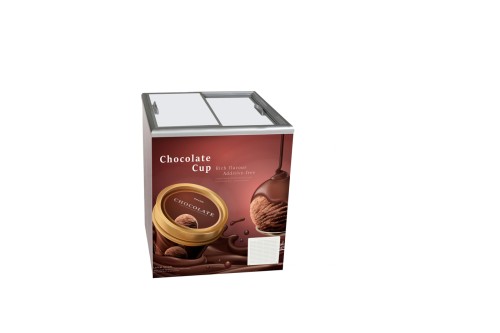 SARO Gewerbetiefkühltruhe mit isoliertem Schiebedeckel Modell CUBE 22 - Made in Europe - Material: (Gehäuse + Innenraum) Stahl