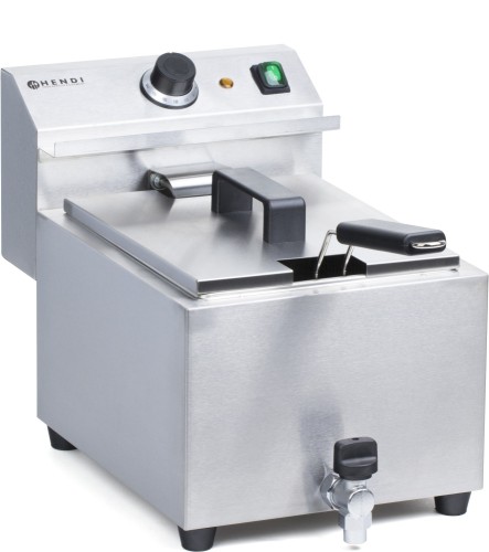 HENDI Friteuse Mastercook mit Ablasshahn - 8 l - 515x300x(H)345 mm - 8 Liter 230 V