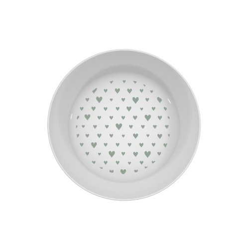 Ornamin Teller tief 415, Ø15cm Herzen salbei