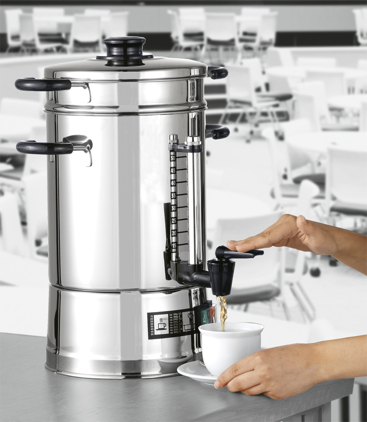 Hogastra Kaffeeautomat HOT SPOT Eco-Line CNS 130 für 15 bis 130 Tassen, 2 bis 16,5 ltr. Höhe: 57 cm, Durchmesser: 28 cm