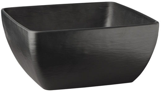 Schale -SLATE- 25 x 25 cm, H: 12 cm Melamin, schwarz, Schieferlook 3,8 Liter spülmaschinengeeignet stapelbar nicht