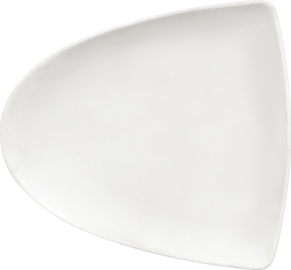 Bauscher Teller flach ENJOY, asymmetrisch, 260 x 241 mm, Höhe: 25 mm, uni weiss