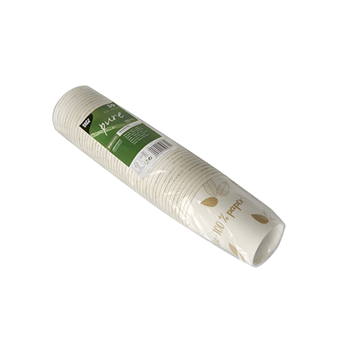 50 Trinkbecher, Pappe "pure" 0,2 l Ø 8 cm · 9,2 cm "ZERO" von PAPSTAR