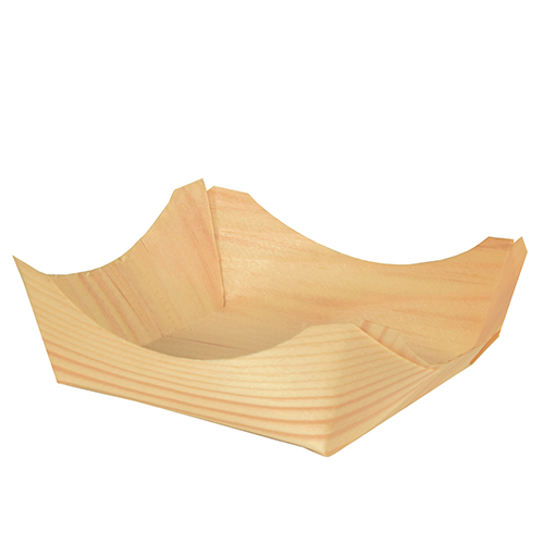 50 Fingerfood - Schalen, Holz "pure" eckig 3,5 cm x 10 cm x 10 cm von PAPSTAR