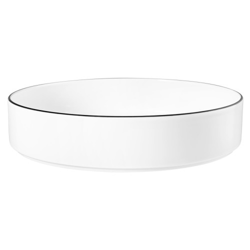 Seltmann Schale halbhoch 26 cm M5399-26, rund, Form: Good Mood, Dekor: 10826 Black Line, hohe Kantenschlagfestigkeit, Made in Germany