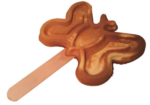 NEUMÄRKER Waffeleisen Butterfly am Stiel mit Digitaltimer, Backplatten Grauguss 310x340x250 mm